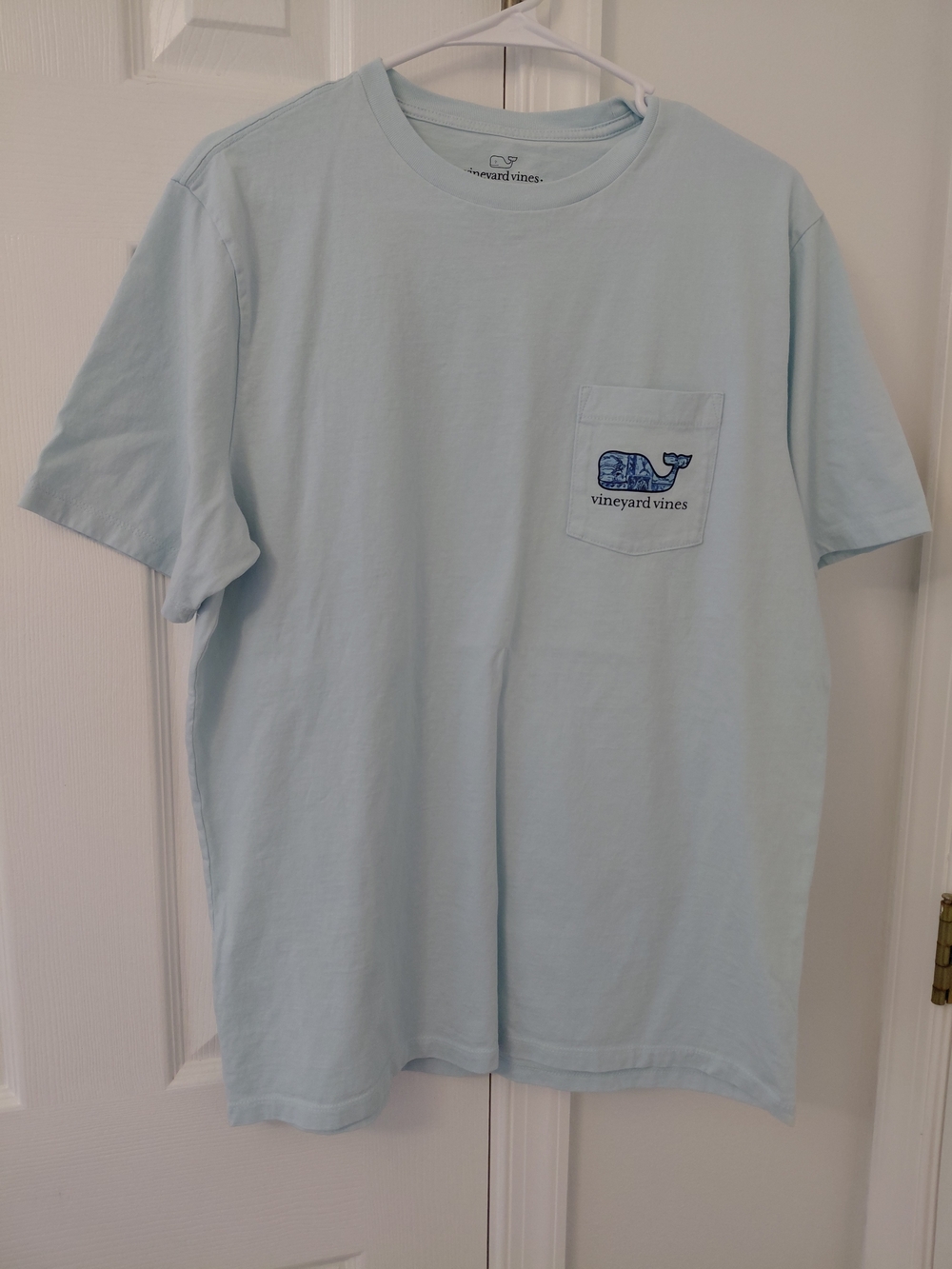 Vineyard Vines Pale Blue Short Sleeve Pocket Tee